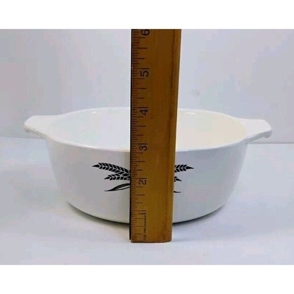 Vintage Anchor Hocking 7" Black Wheat Casserole Baking Dish Cookware No Lid USA - Picture 8 of 16